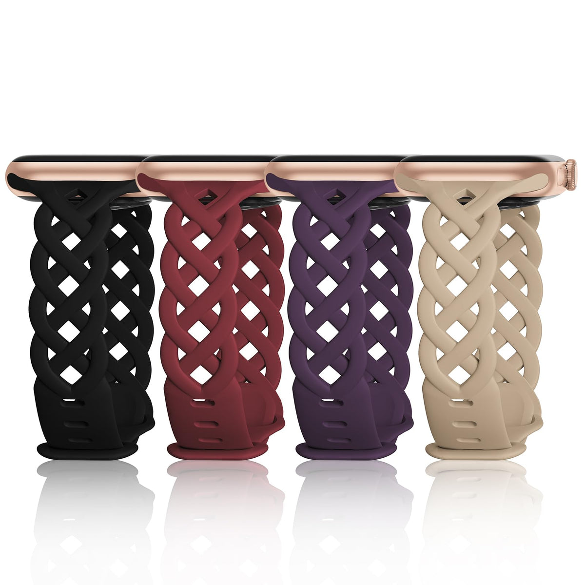 4-Pack Apple Watch Silicone Band