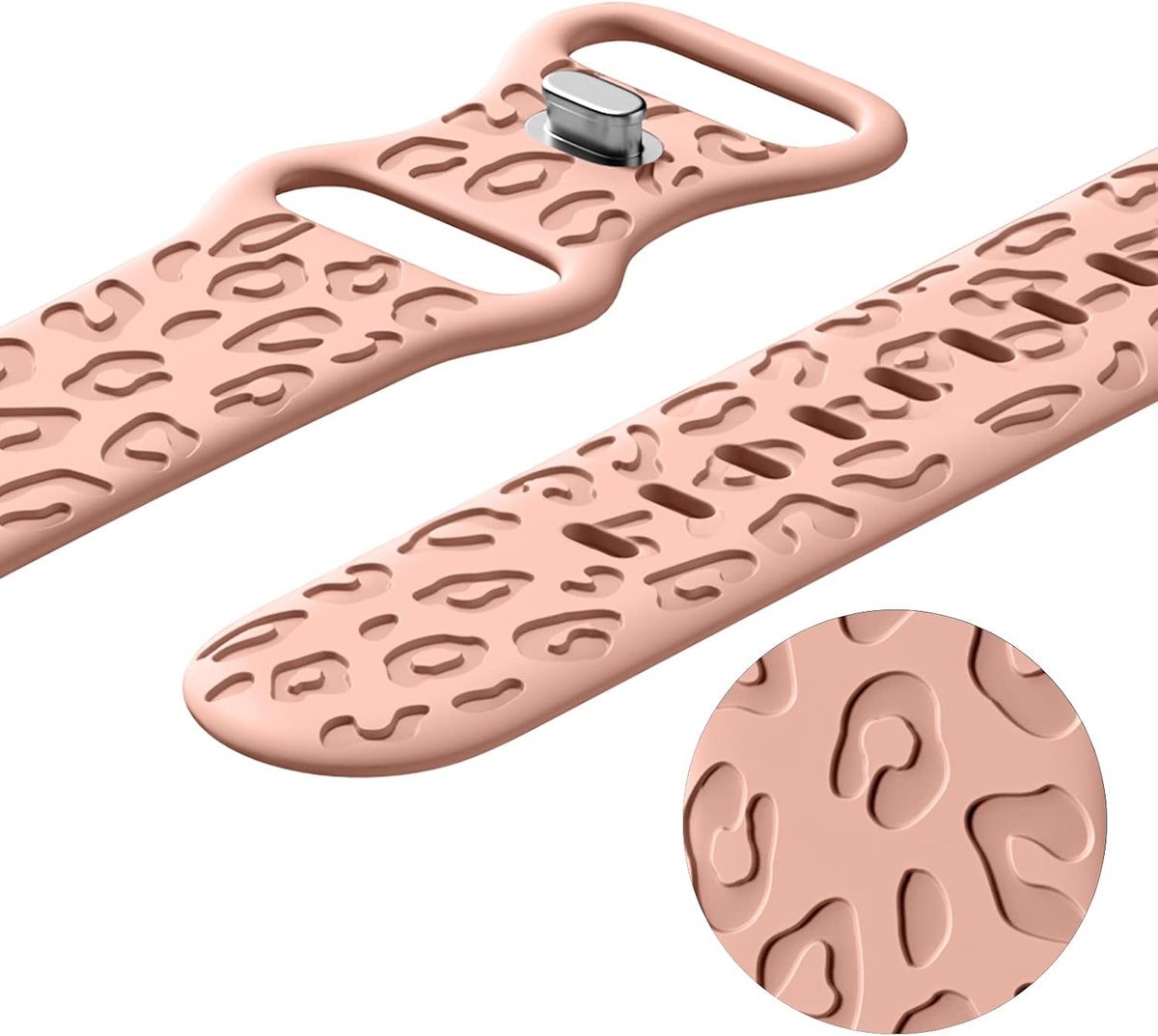 4-Pack Leopard Engraved Bands Compatible with Apple Watch Band