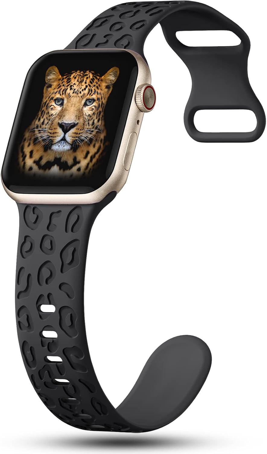 4-Pack Leopard Engraved Bands Compatible with Apple Watch Band