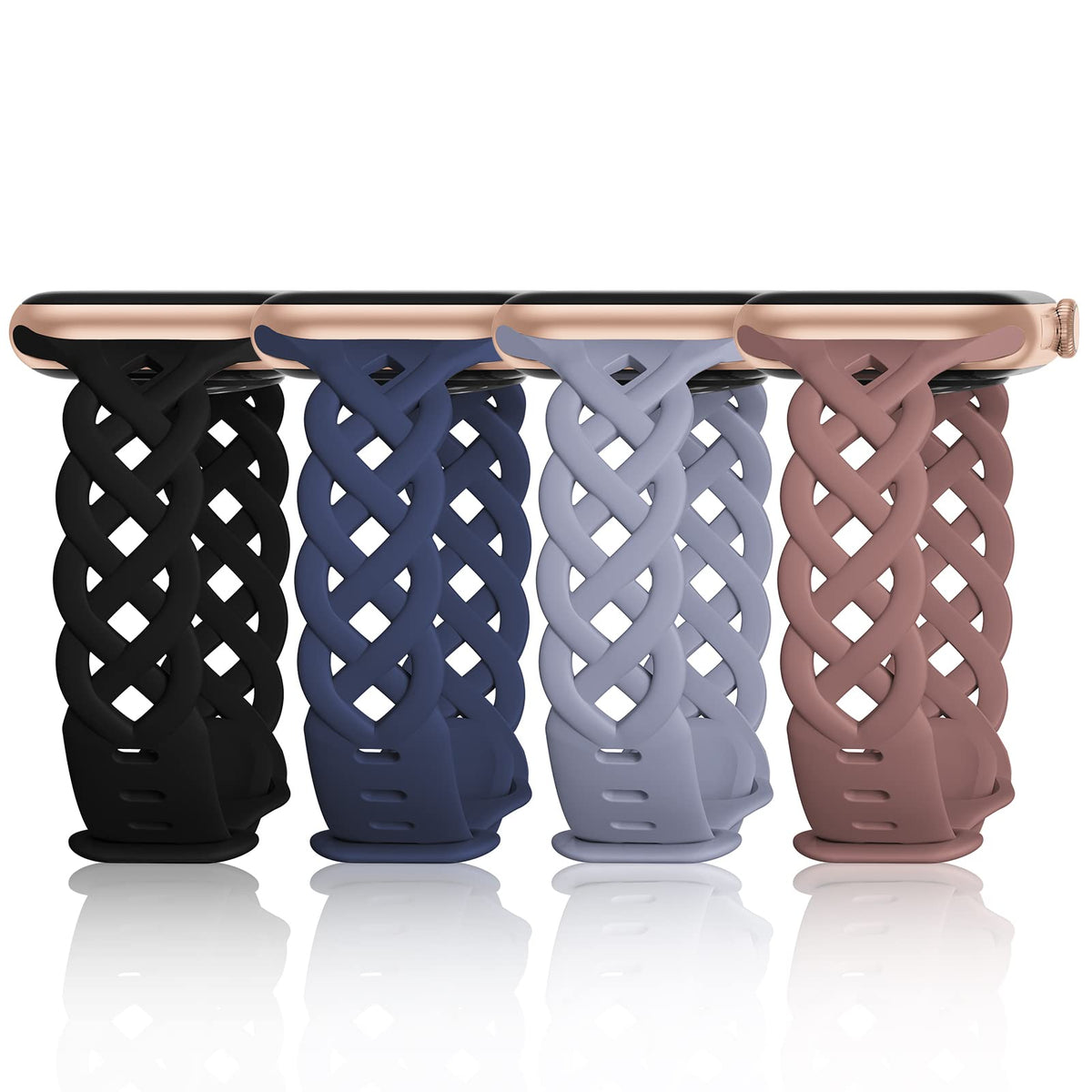 4-Pack Apple Watch Silicone Band