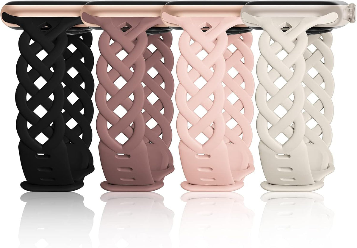 4-Pack Apple Watch Silicone Band