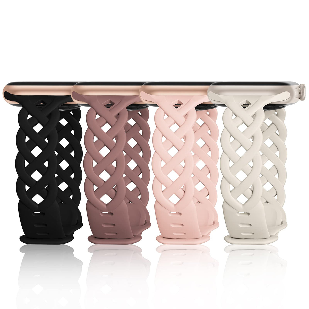 4-Pack Apple Watch Silicone Band