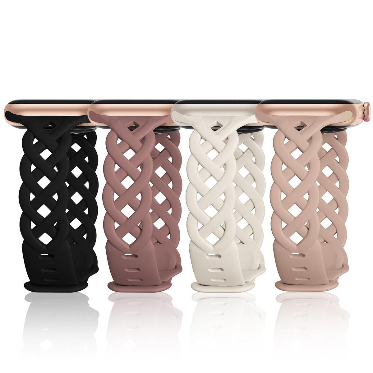 4-Pack Apple Watch Silicone Band