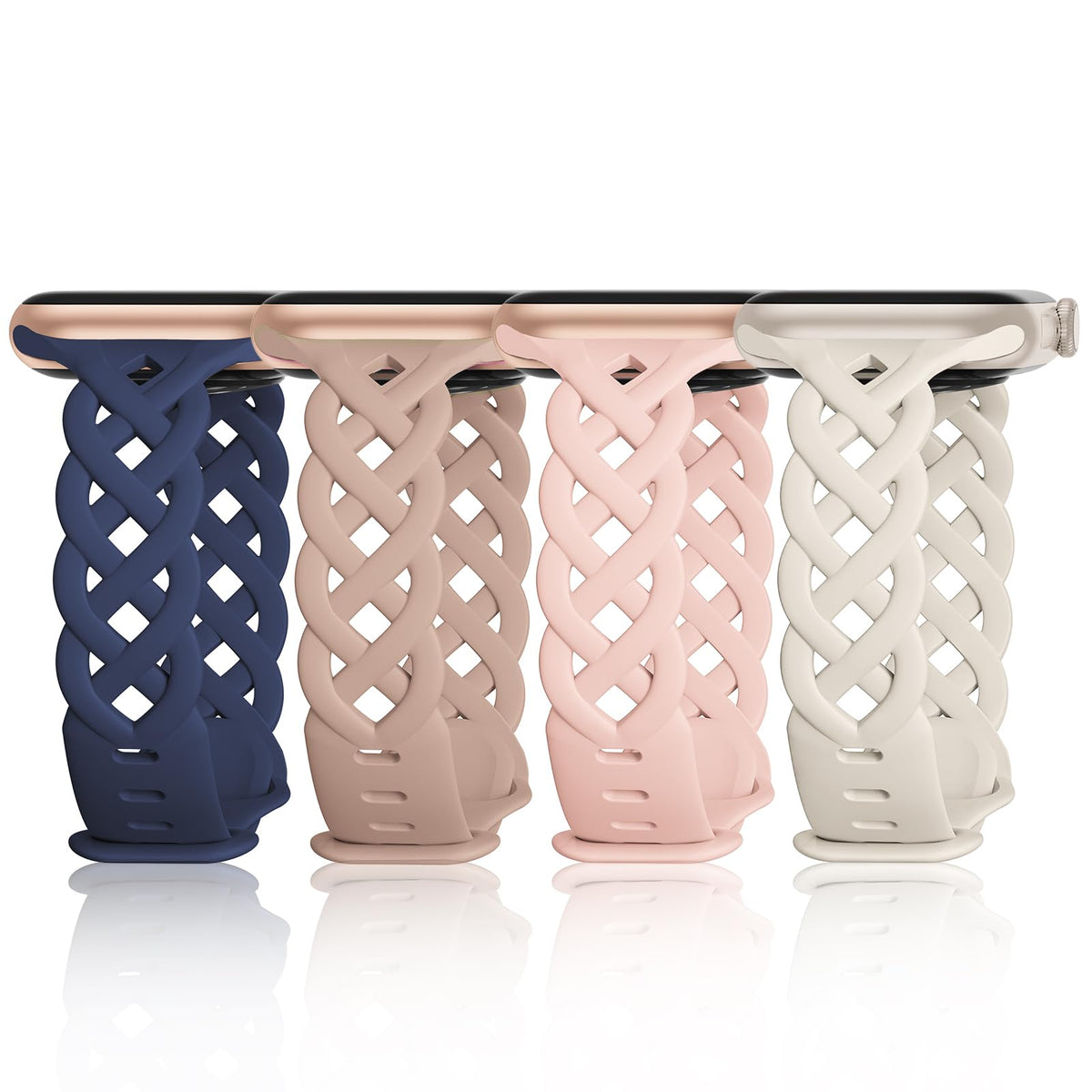4-Pack Apple Watch Silicone Band