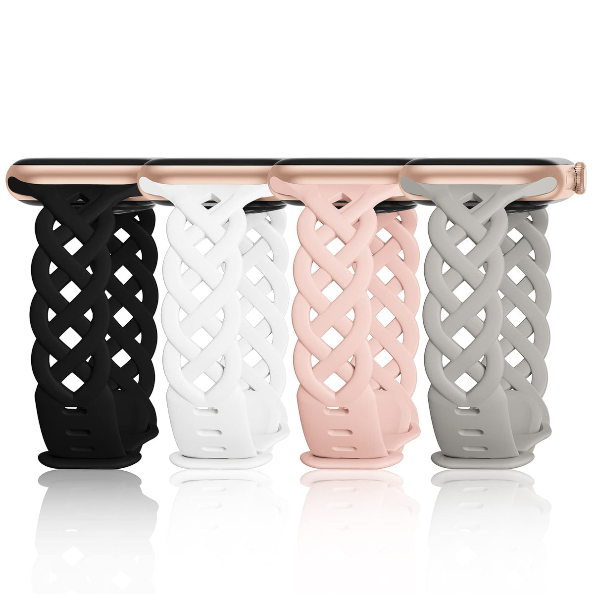 4-Pack Apple Watch Silicone Band