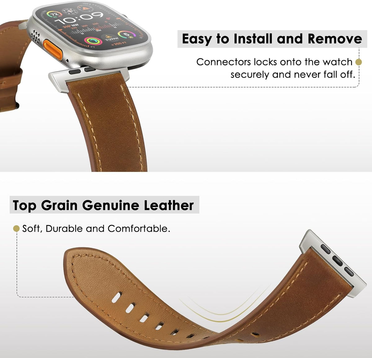 Leather Strap For Apple Watch