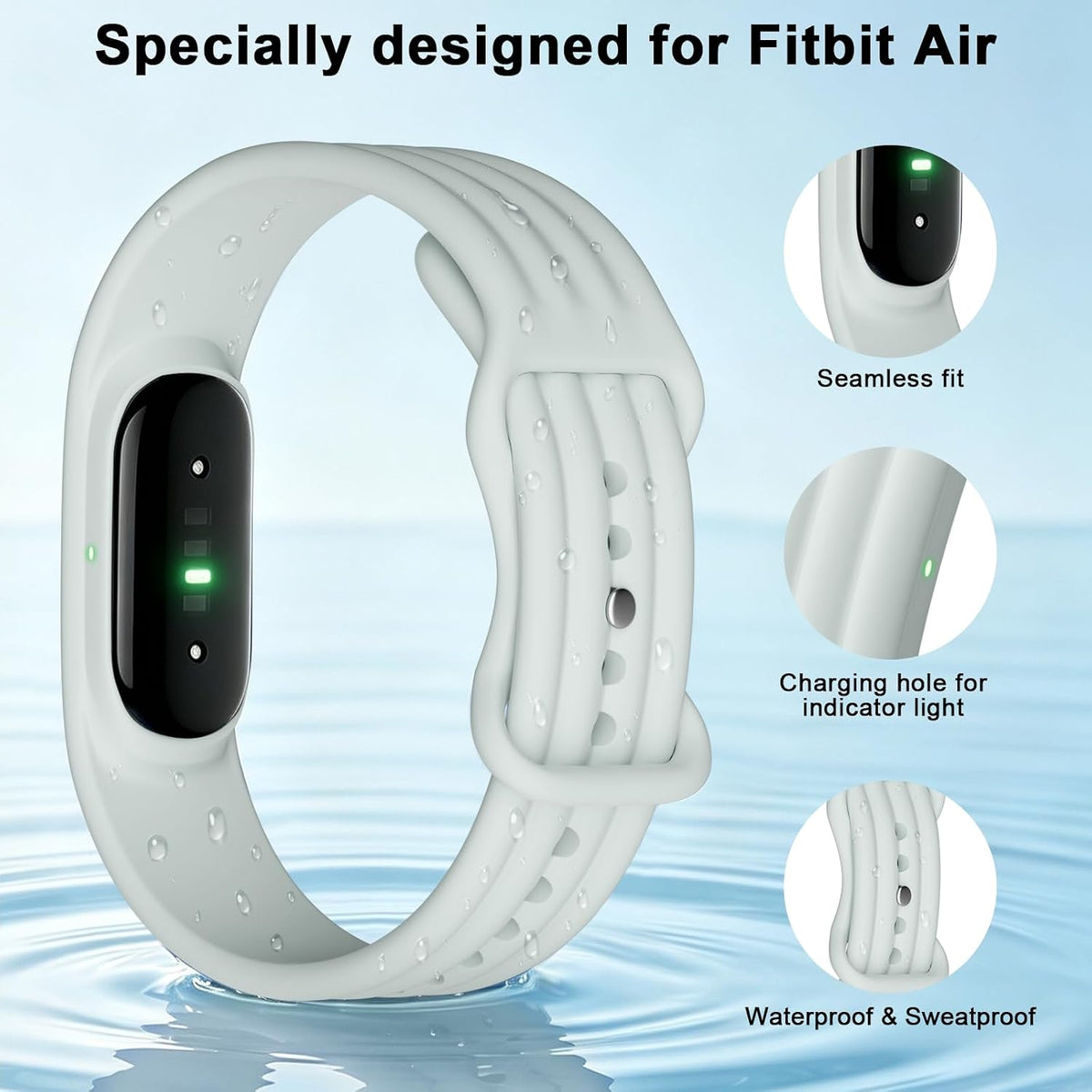 5-Pack Google Fitbit Air Silicone Band