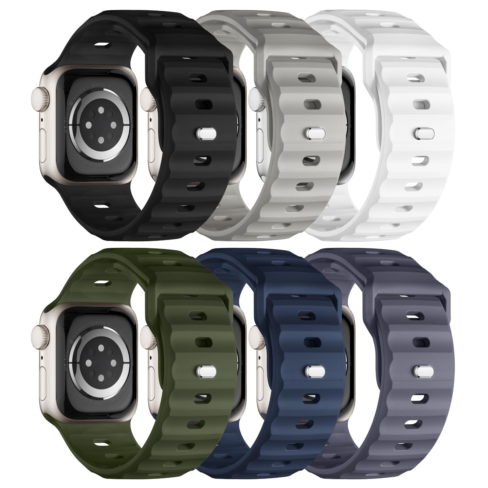 6-Pack Band Compatible with Apple Watch