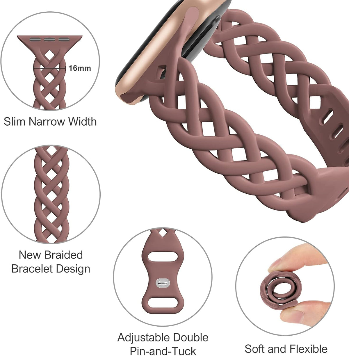 4-Pack Apple Watch Silicone Band