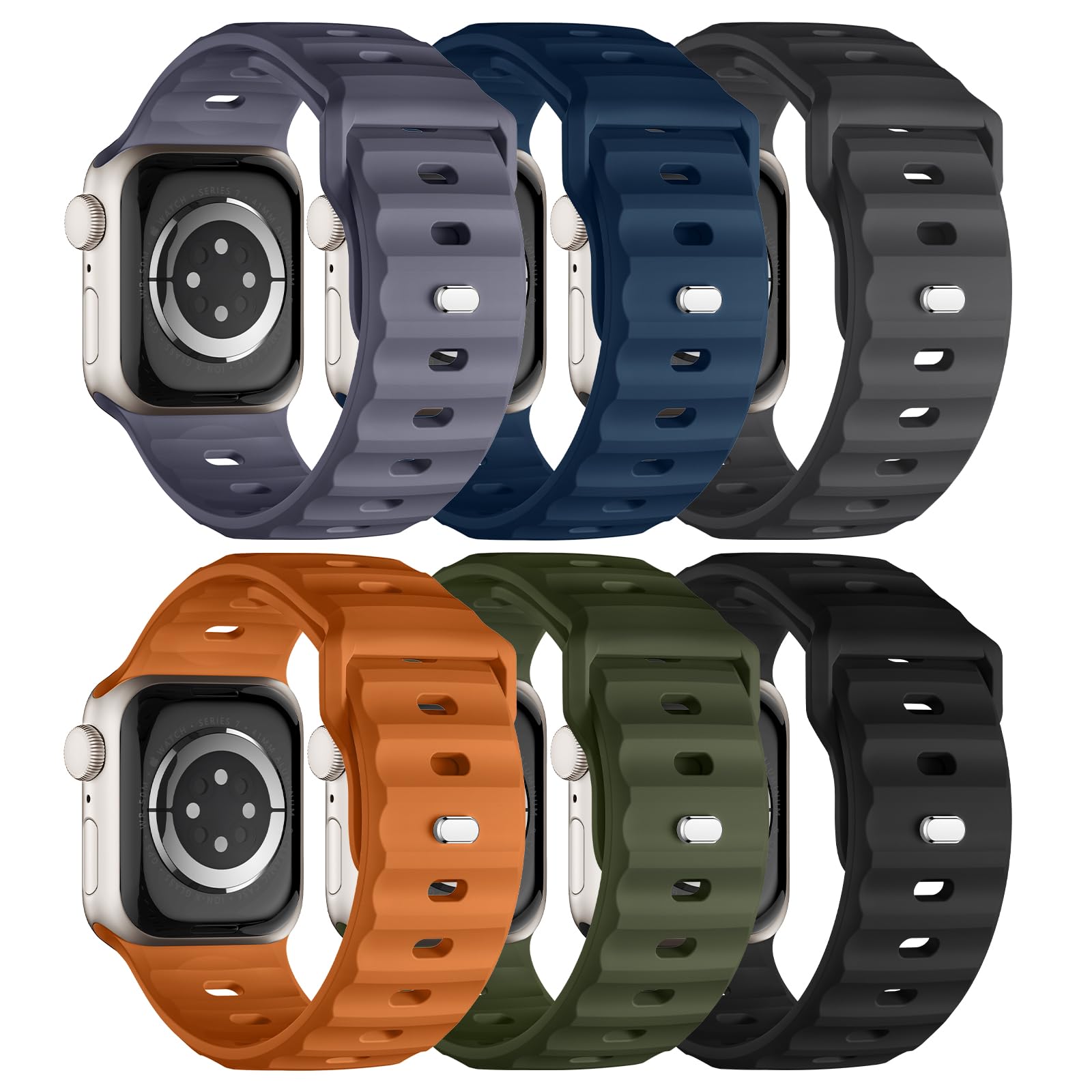 6-Pack Band Compatible with Apple Watch