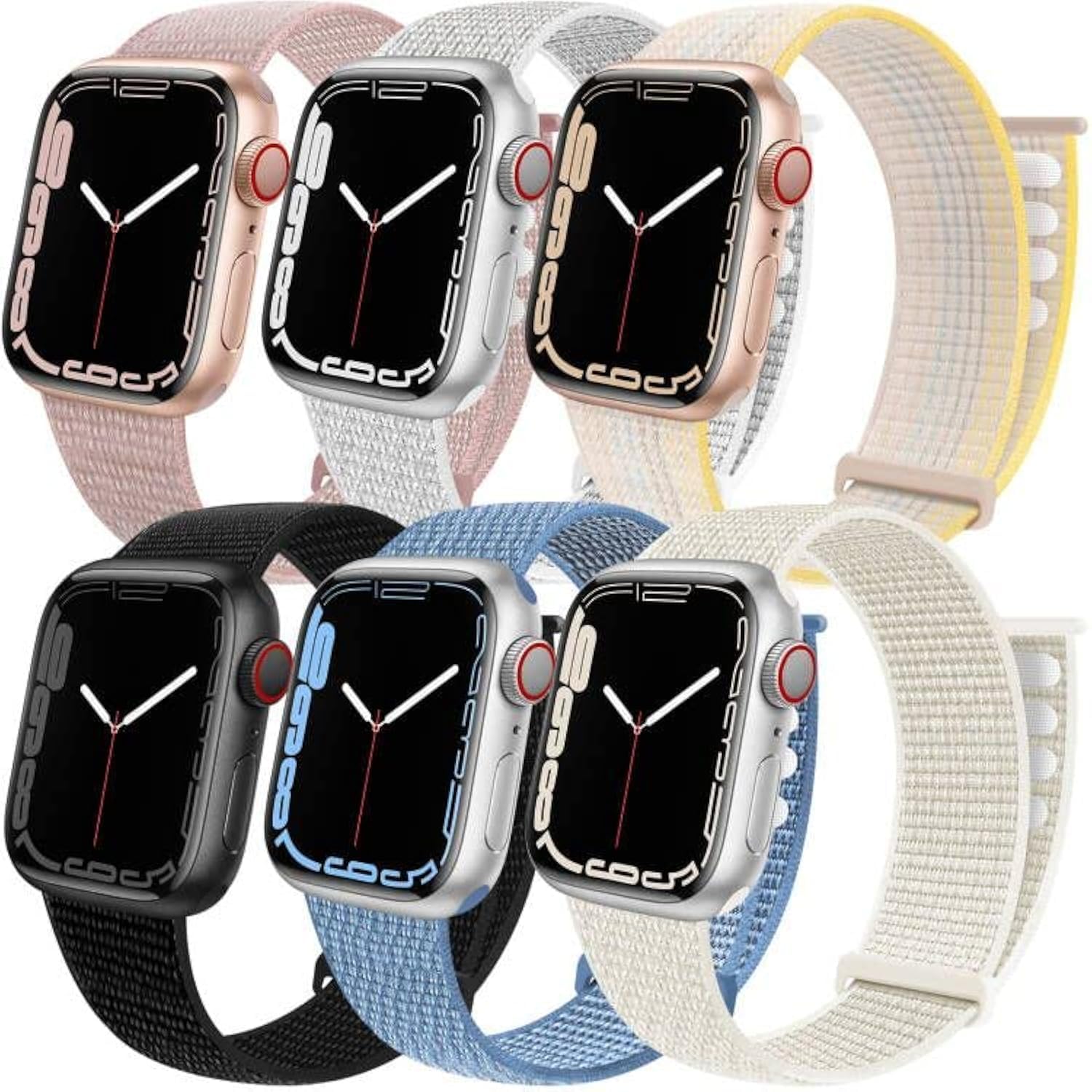 6 Pack Sport Loop Band Apple Watch