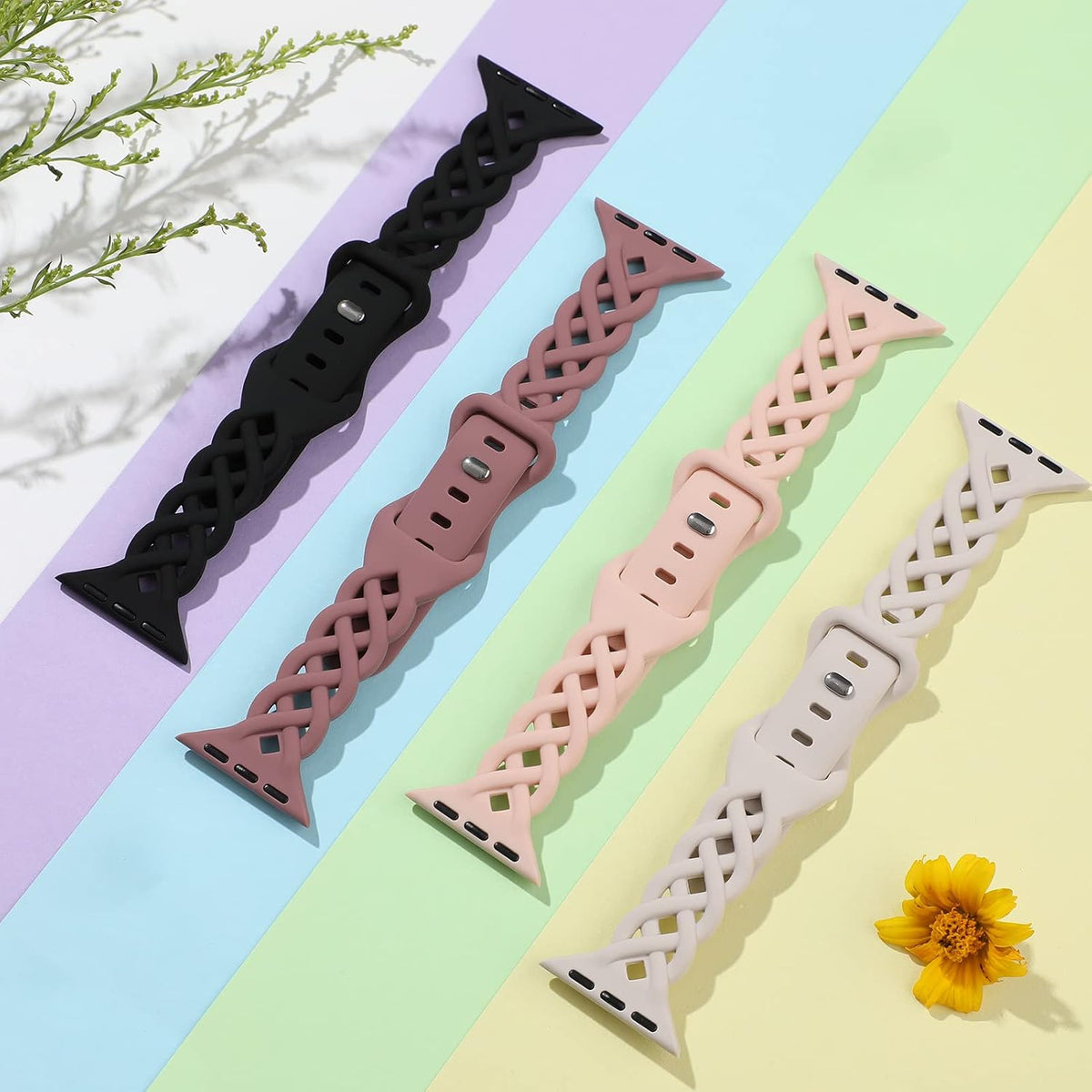 4-Pack Apple Watch Silicone Band
