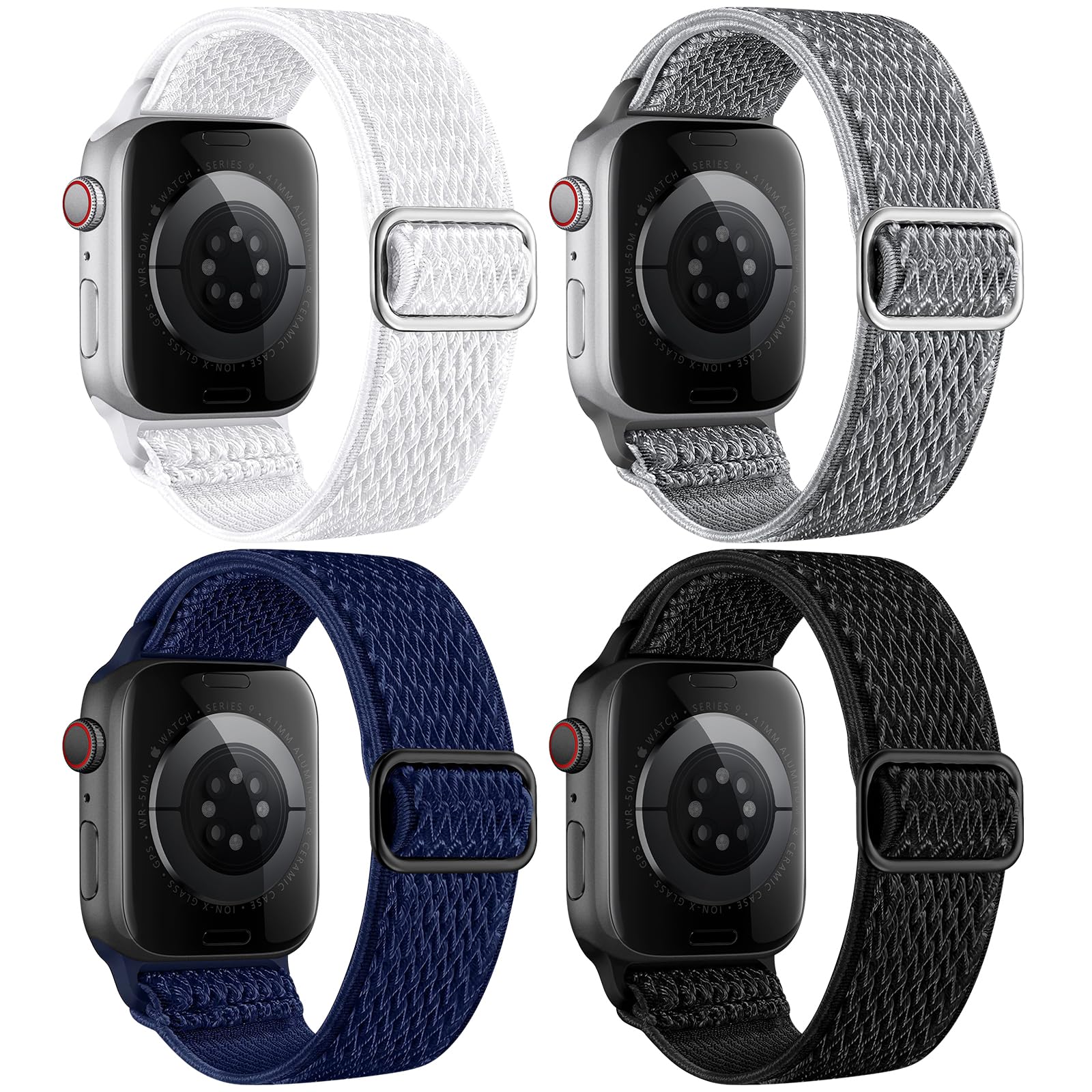 4 Pack Stretchy Nylon Band Apple Watch