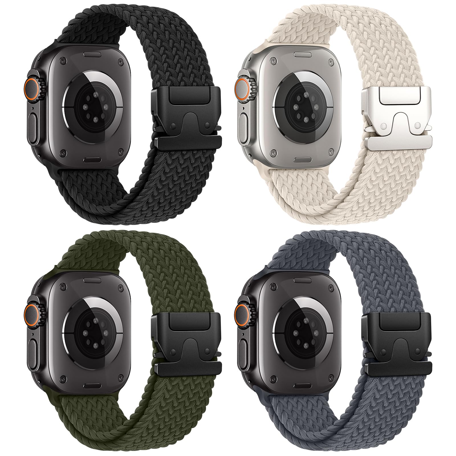4 Pack Stretchy Nylon Band Apple Watch