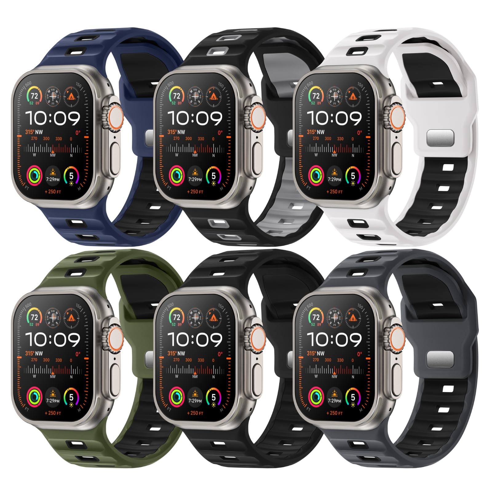 6-Pack Band Compatible with Apple Watch