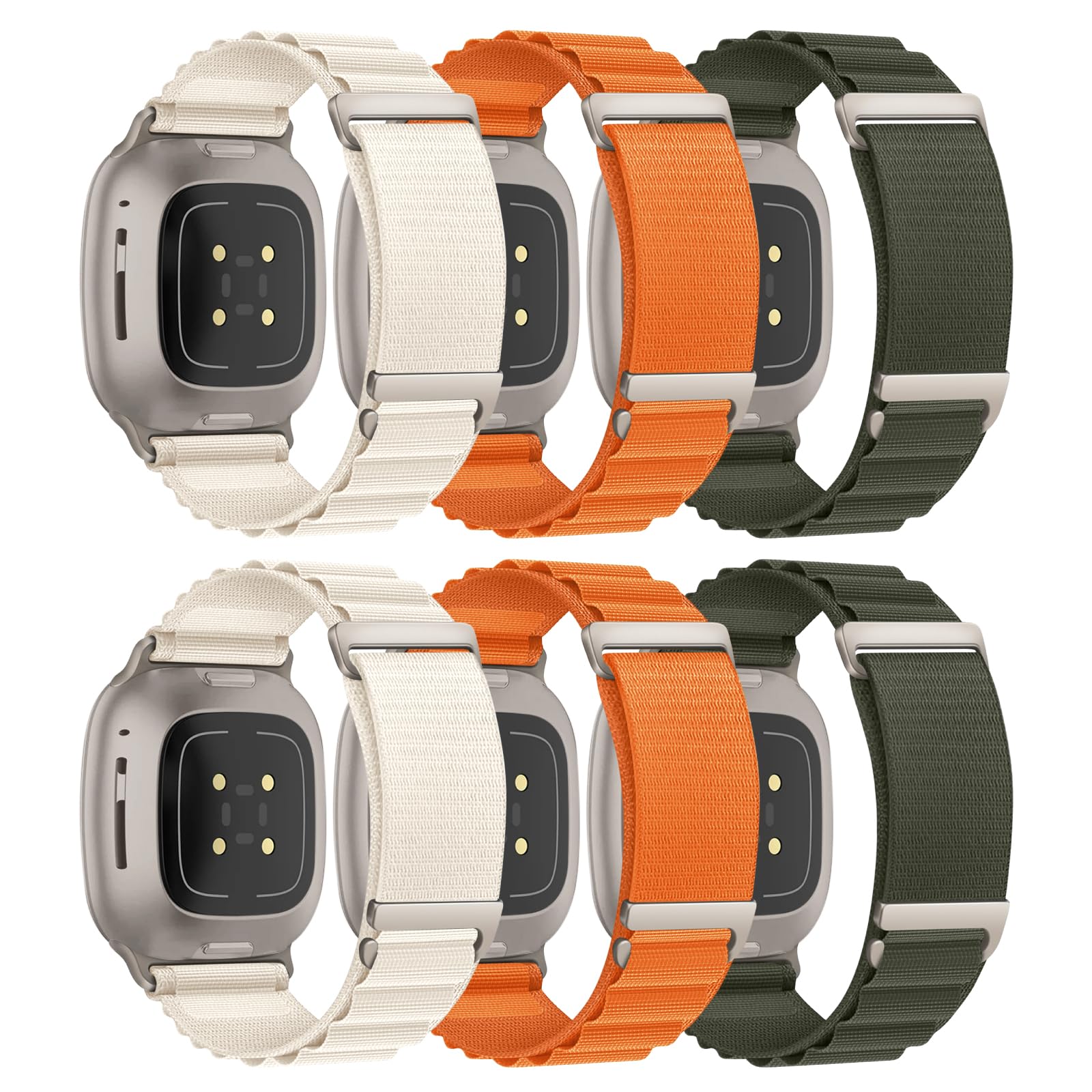 6 Pack Sport Band Compatible with Apple Watch Ultra 2 Band 49mm 46mm 45mm 44mm 42mm for Men Women, Breathable Nylon Trail Loop and Alpine Loop for iWatch Ultra 3/Ultra/Series 11 10 9 8 7 6 5 4 3 SE