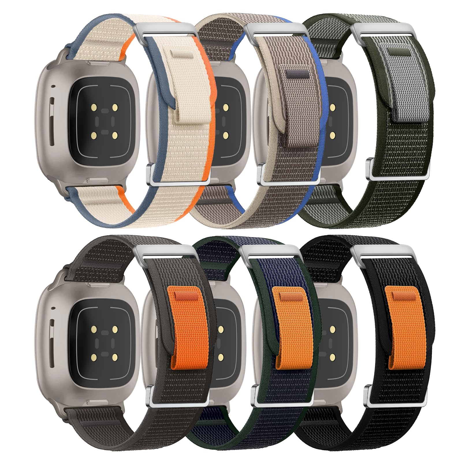 6 Pack Sport Band Compatible with Apple Watch Ultra 2 Band 49mm 46mm 45mm 44mm 42mm for Men Women, Breathable Nylon Trail Loop and Alpine Loop for iWatch Ultra 3/Ultra/Series 11 10 9 8 7 6 5 4 3 SE