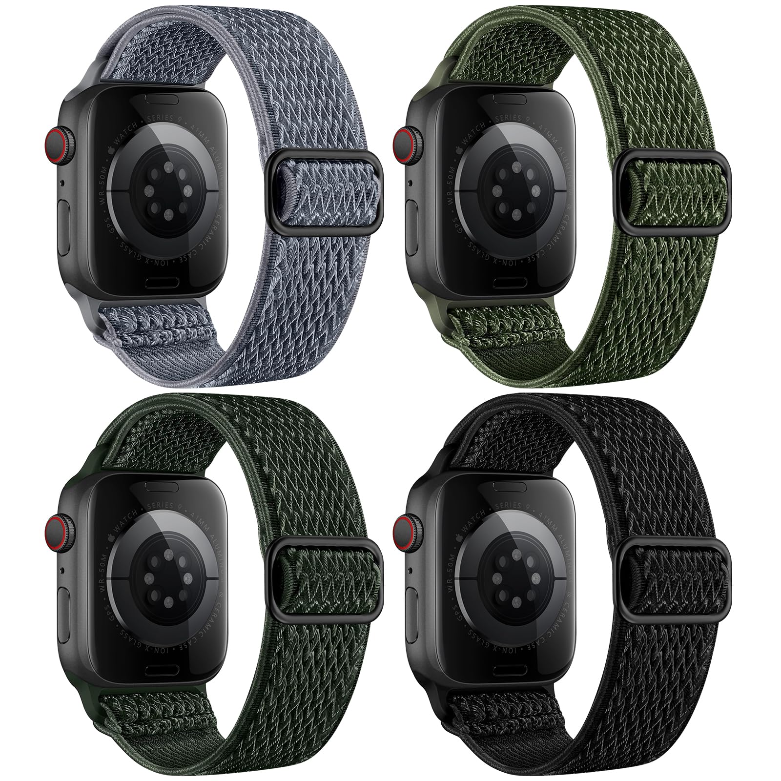 4 Pack Stretchy Nylon Band Apple Watch