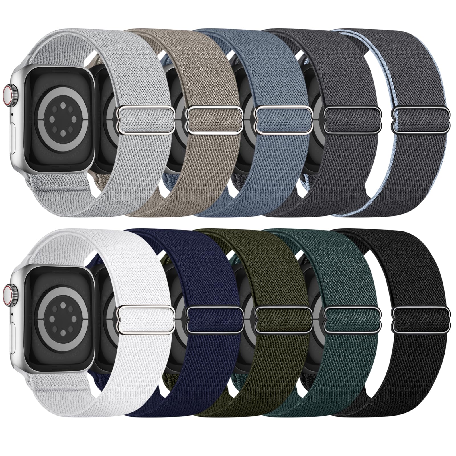 10 Pack Stretchy Bands Compatible With Apple Watch
