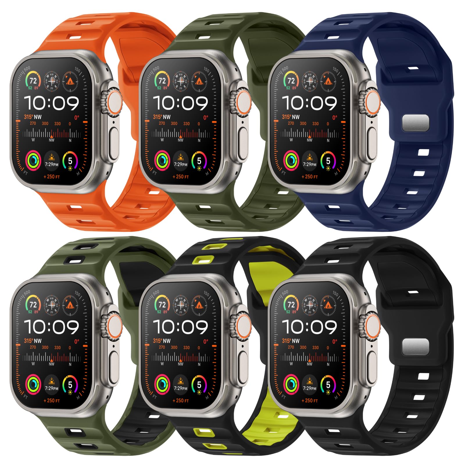 6-Pack Band Compatible with Apple Watch