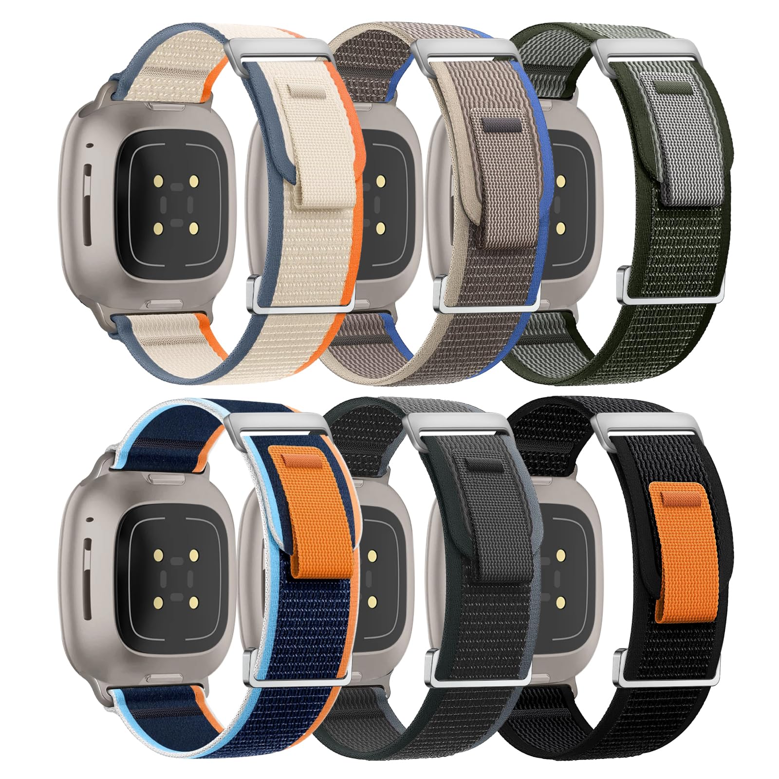 6 Pack Sport Band Compatible with Apple Watch Ultra 2 Band 49mm 46mm 45mm 44mm 42mm for Men Women, Breathable Nylon Trail Loop and Alpine Loop for iWatch Ultra 3/Ultra/Series 11 10 9 8 7 6 5 4 3 SE