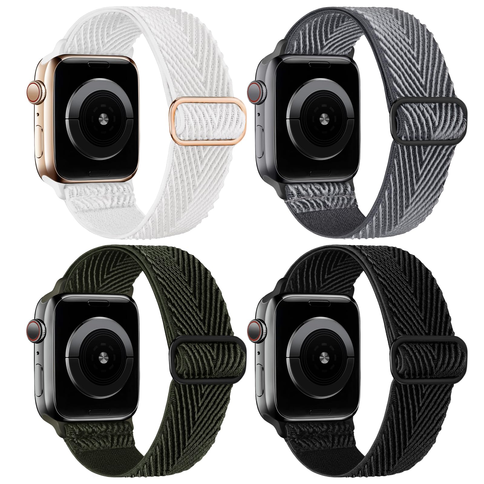 4 Pack Stretchy Nylon Band Apple Watch