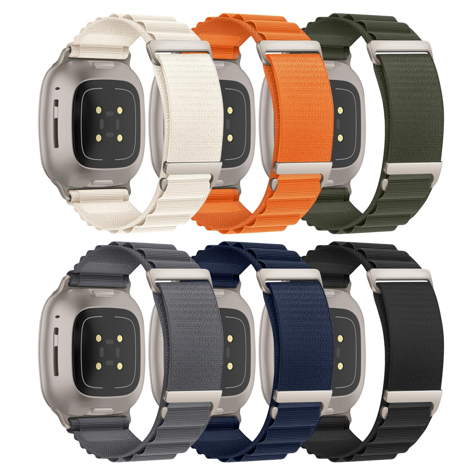 6 Pack Sport Band Compatible with Apple Watch Ultra 2 Band 49mm 46mm 45mm 44mm 42mm for Men Women, Breathable Nylon Trail Loop and Alpine Loop for iWatch Ultra 3/Ultra/Series 11 10 9 8 7 6 5 4 3 SE