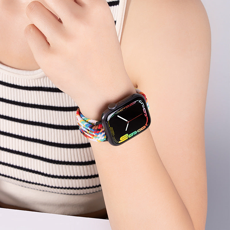 Knitted nylon watch strap suitable for Apple Watch Series 1-11,Ultra 1-3