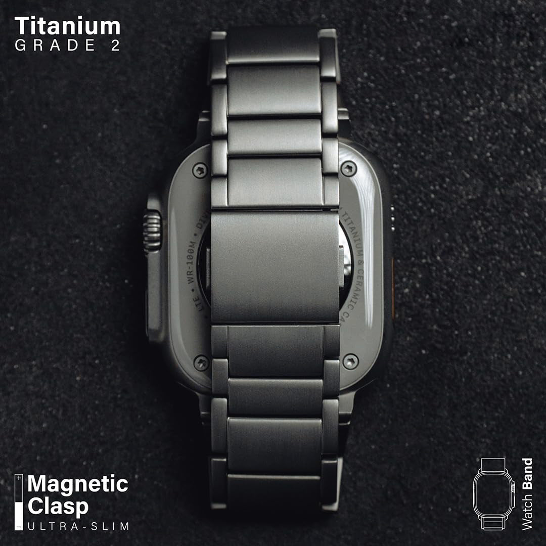 Luxury Magnetic Titanium Alloy Watch Strap For Apple Watch
