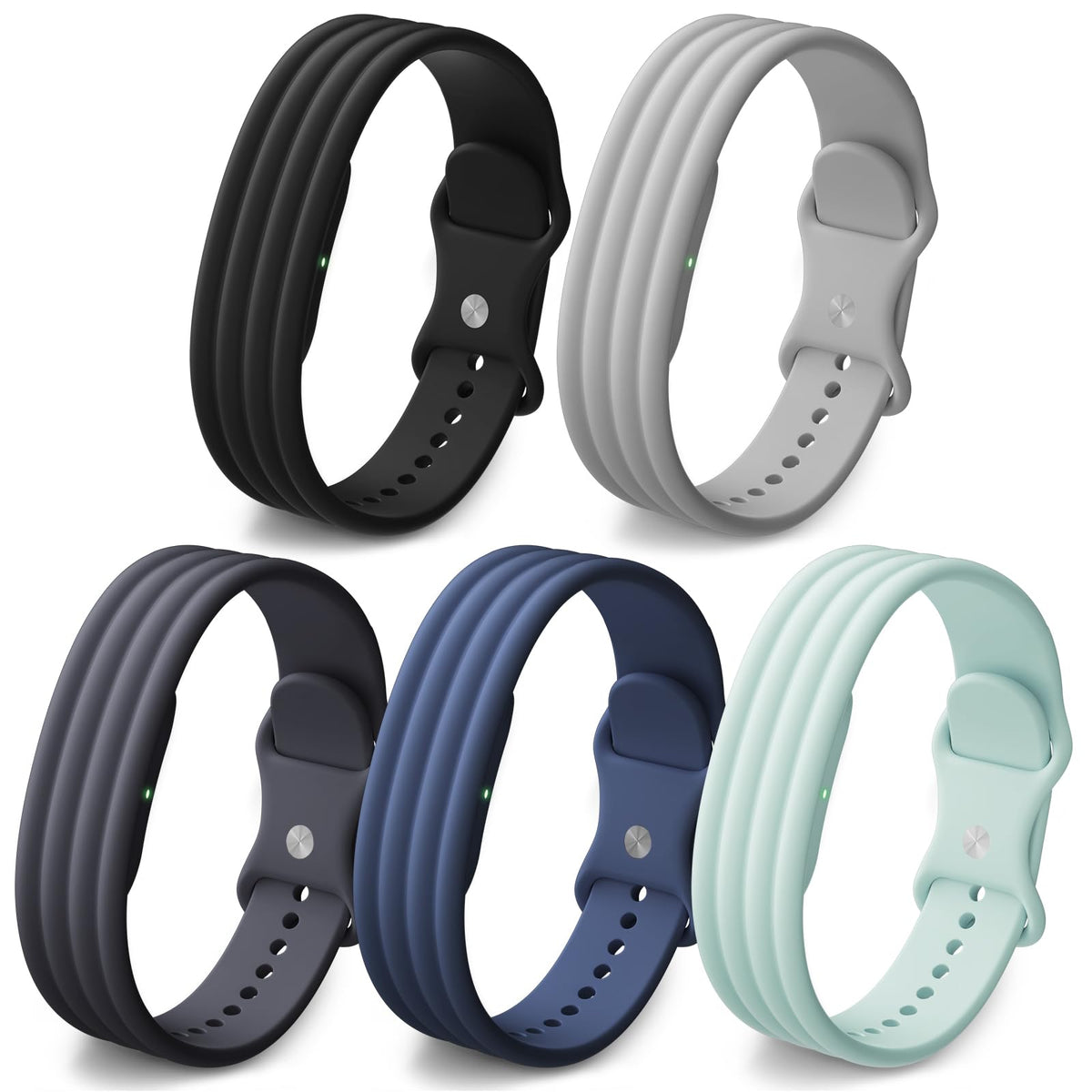 5-Pack Google Fitbit Air Silicone Band