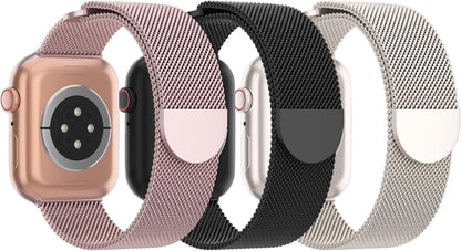 3 Pack Mesh Metal Magnetic Compatible with Apple Watch Bands