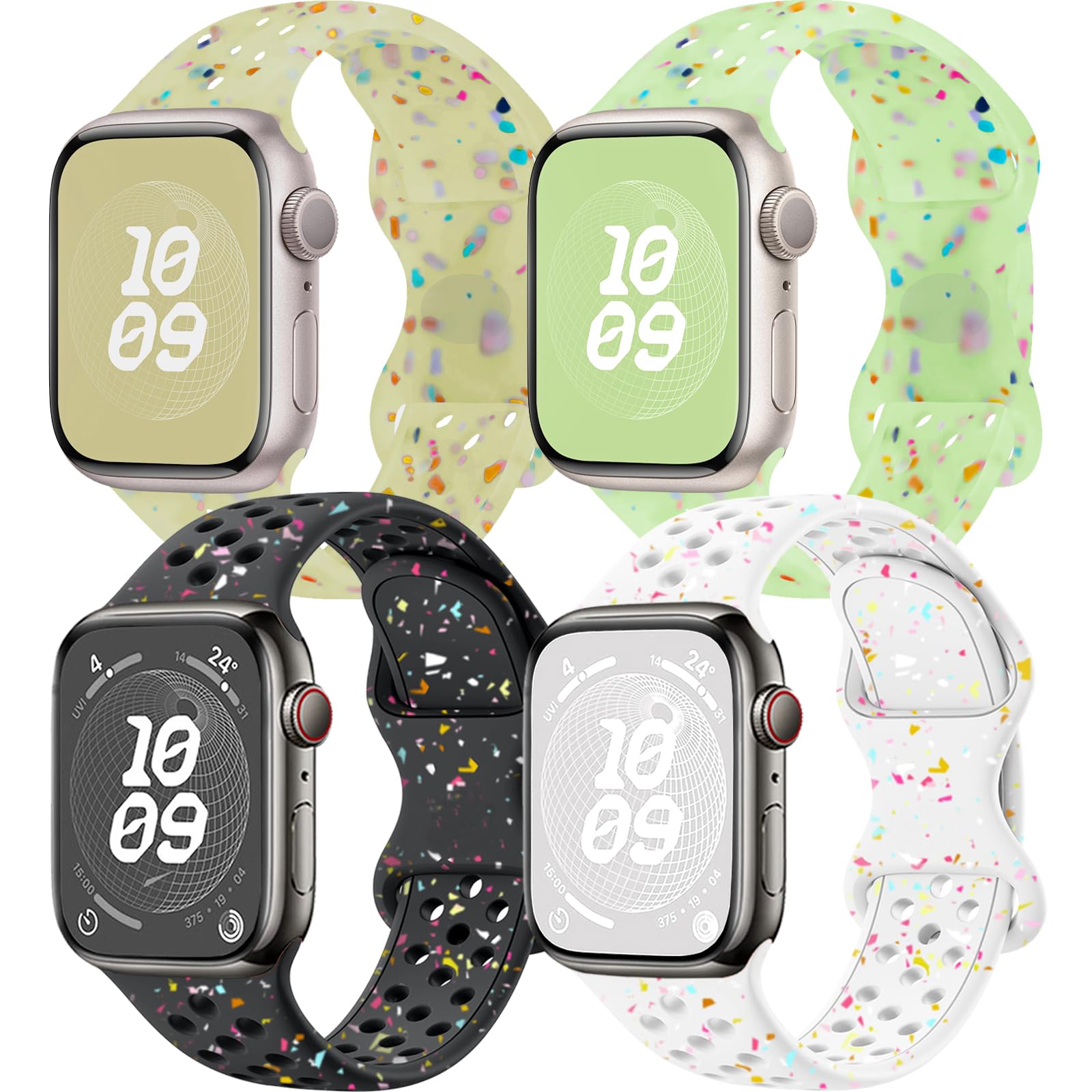 4 Pack Sport Bands Compatible with Apple Watch