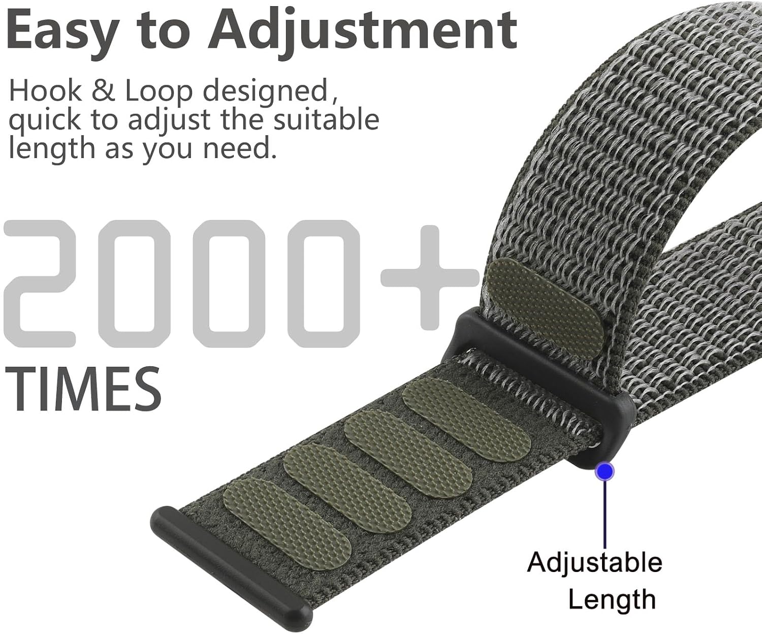 10 Pack Nylon Bands Compatible with Apple Watch