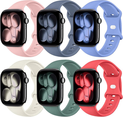 6 Pack Sport Bands Compatible with Apple Watch