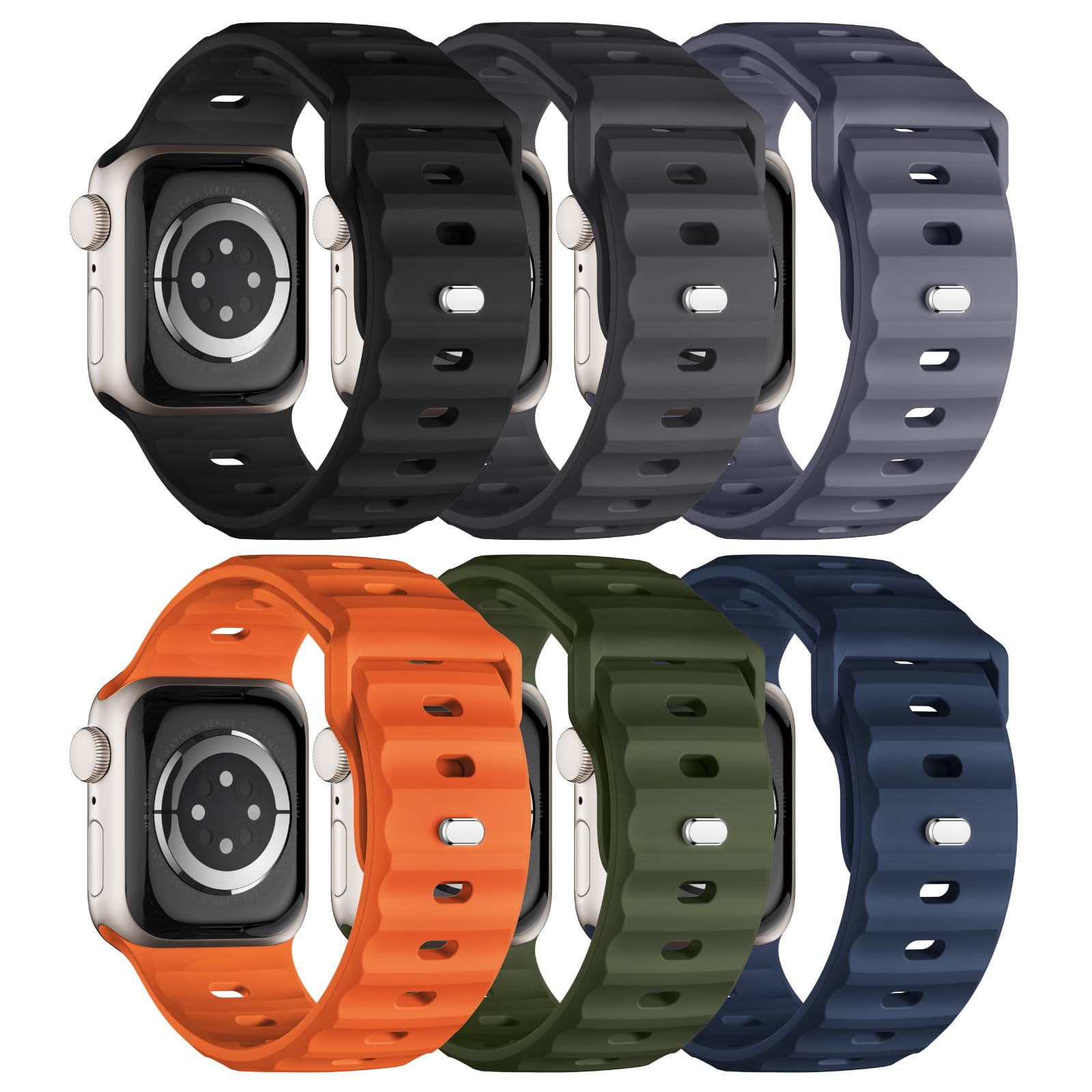 6-Pack Band Compatible with Apple Watch