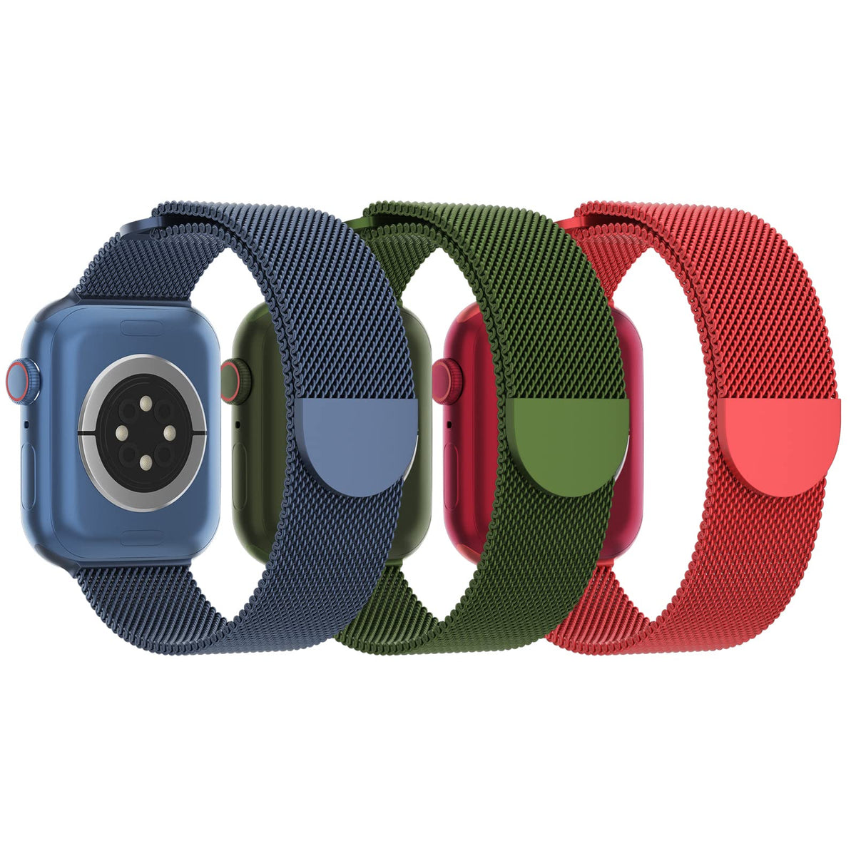 3 Pack Mesh Metal Magnetic Compatible with Apple Watch Bands
