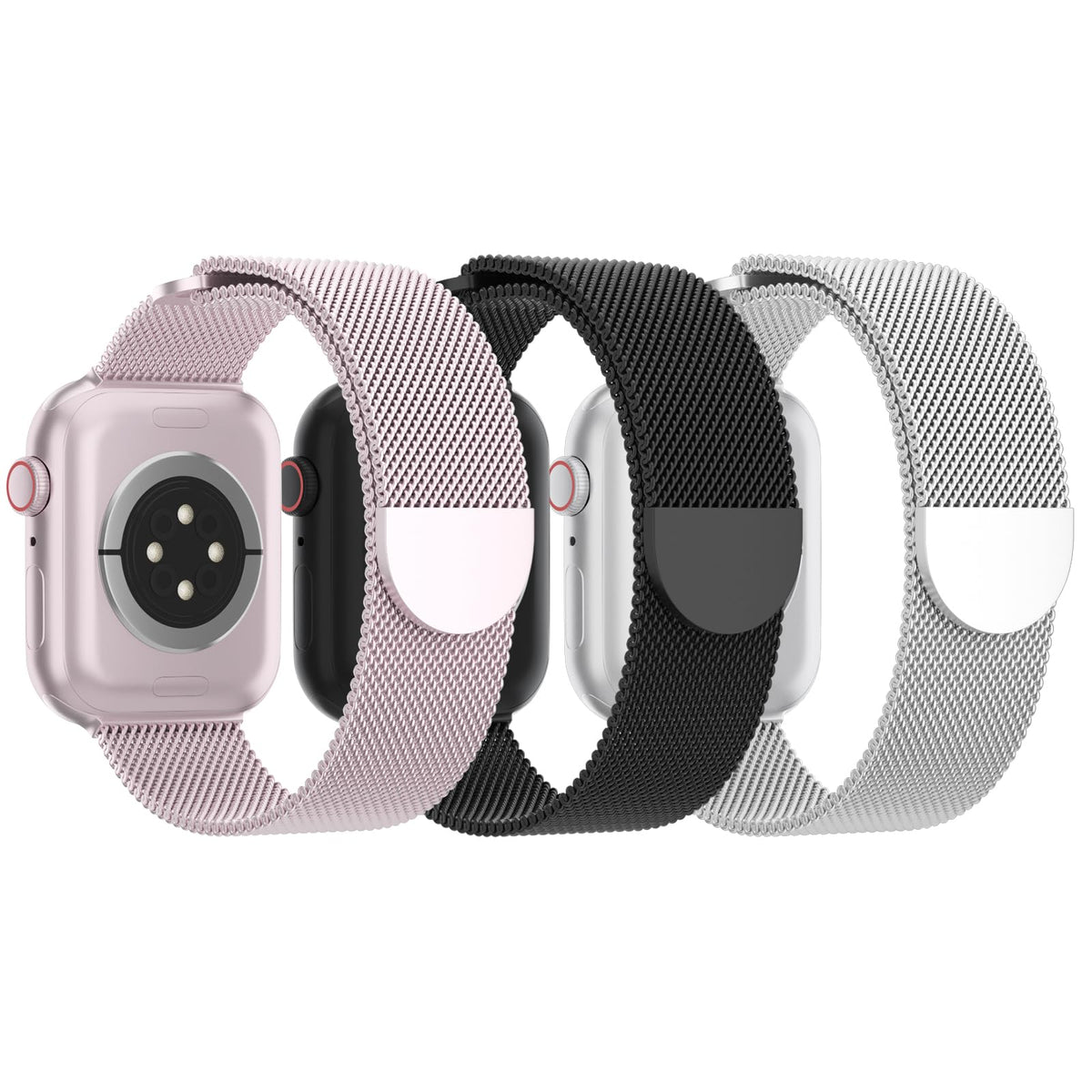 3 Pack Mesh Metal Magnetic Compatible with Apple Watch Bands