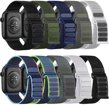 10 Pack Nylon Bands Compatible with Apple Watch