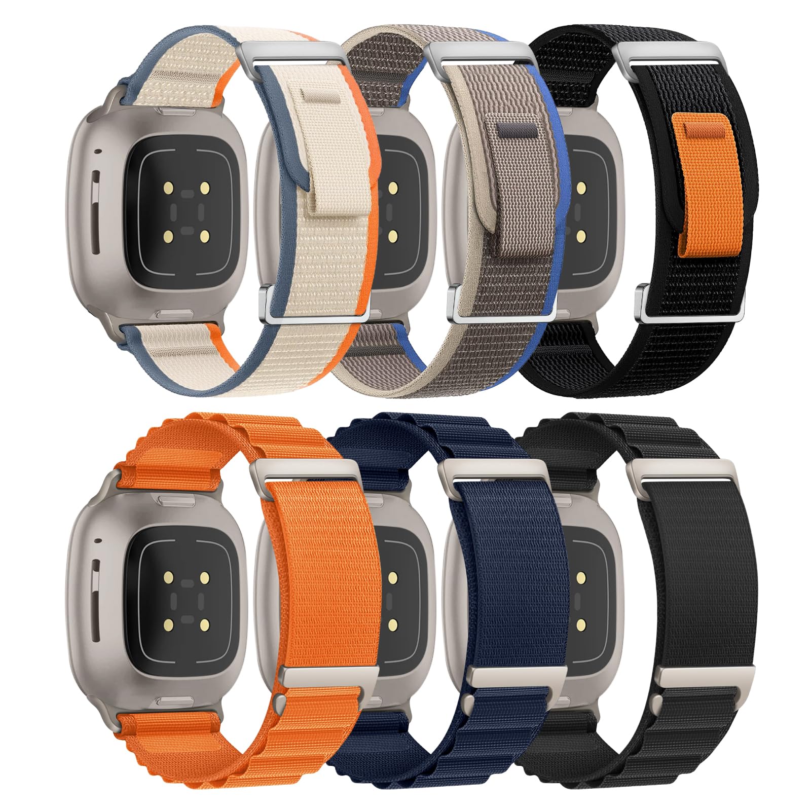 6 Pack Sport Band Compatible with Apple Watch Ultra 2 Band 49mm 46mm 45mm 44mm 42mm for Men Women, Breathable Nylon Trail Loop and Alpine Loop for iWatch Ultra 3/Ultra/Series 11 10 9 8 7 6 5 4 3 SE