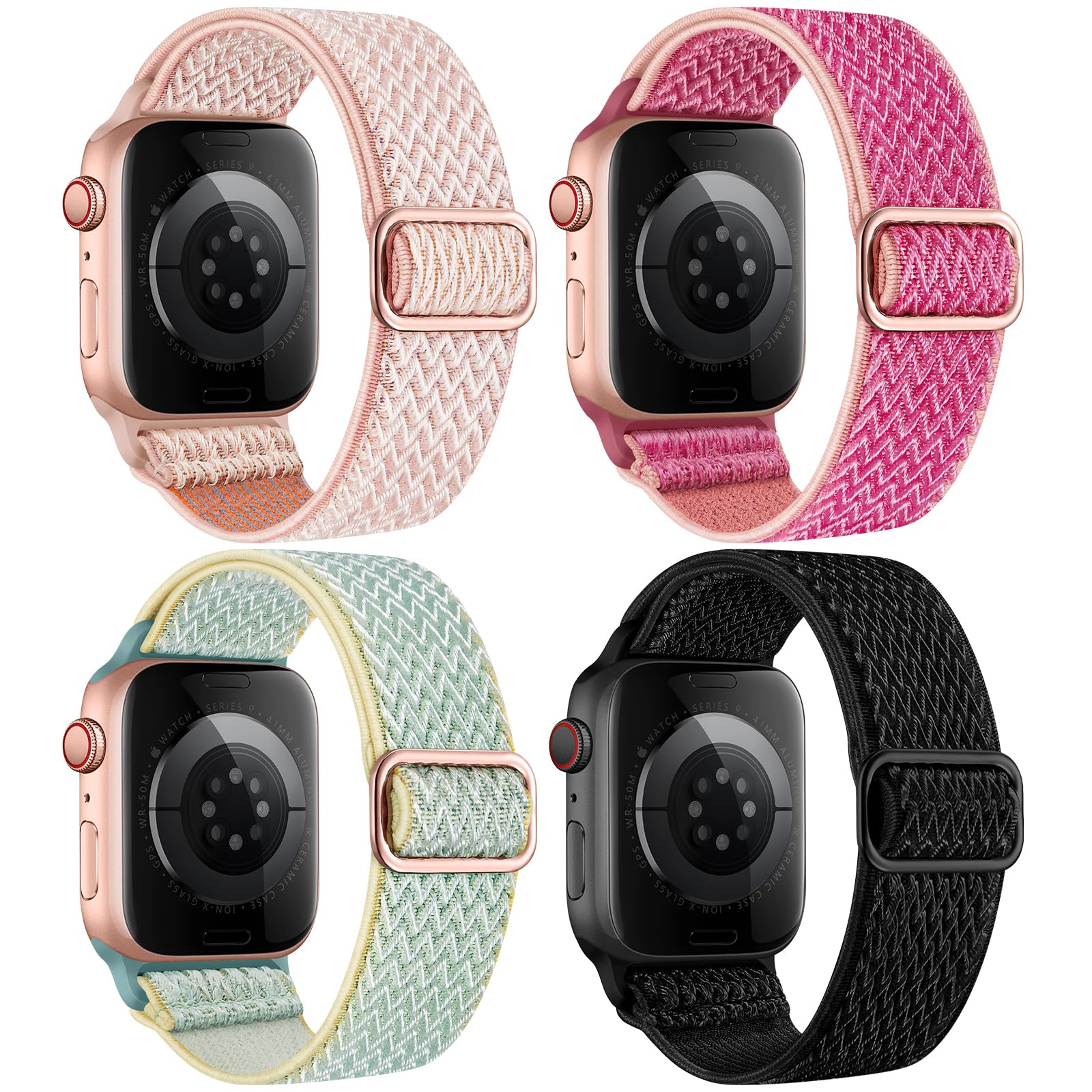 4 Pack Stretchy Nylon Band  Apple Watch
