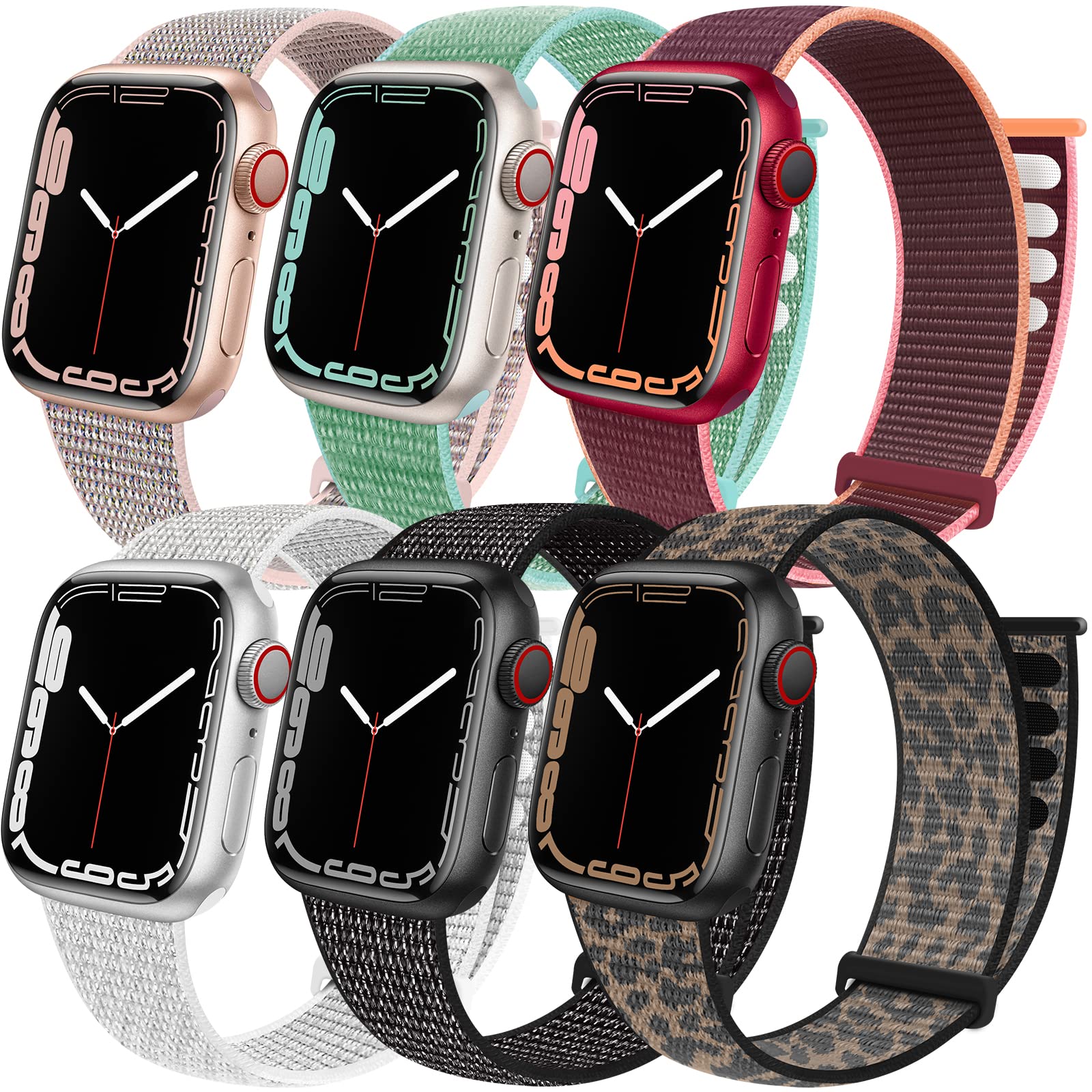 6 Pack Sport Loop Band Apple Watch