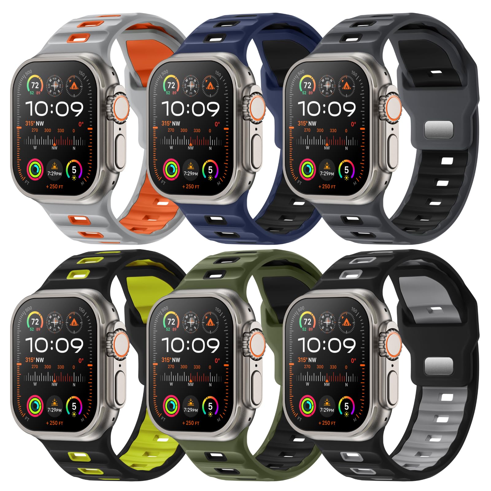 6-Pack Band Compatible with Apple Watch