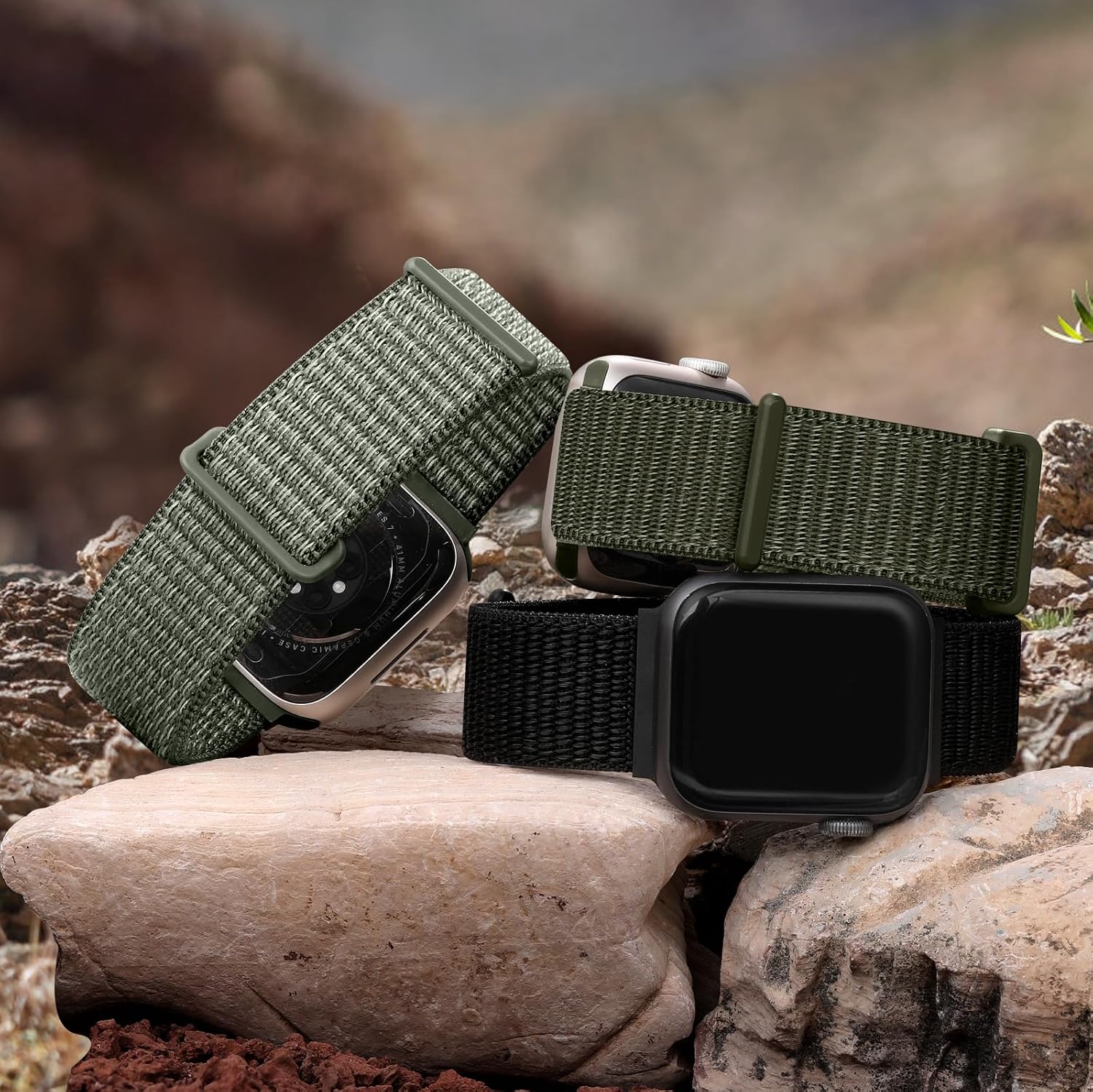10 Pack Nylon Bands Compatible with Apple Watch