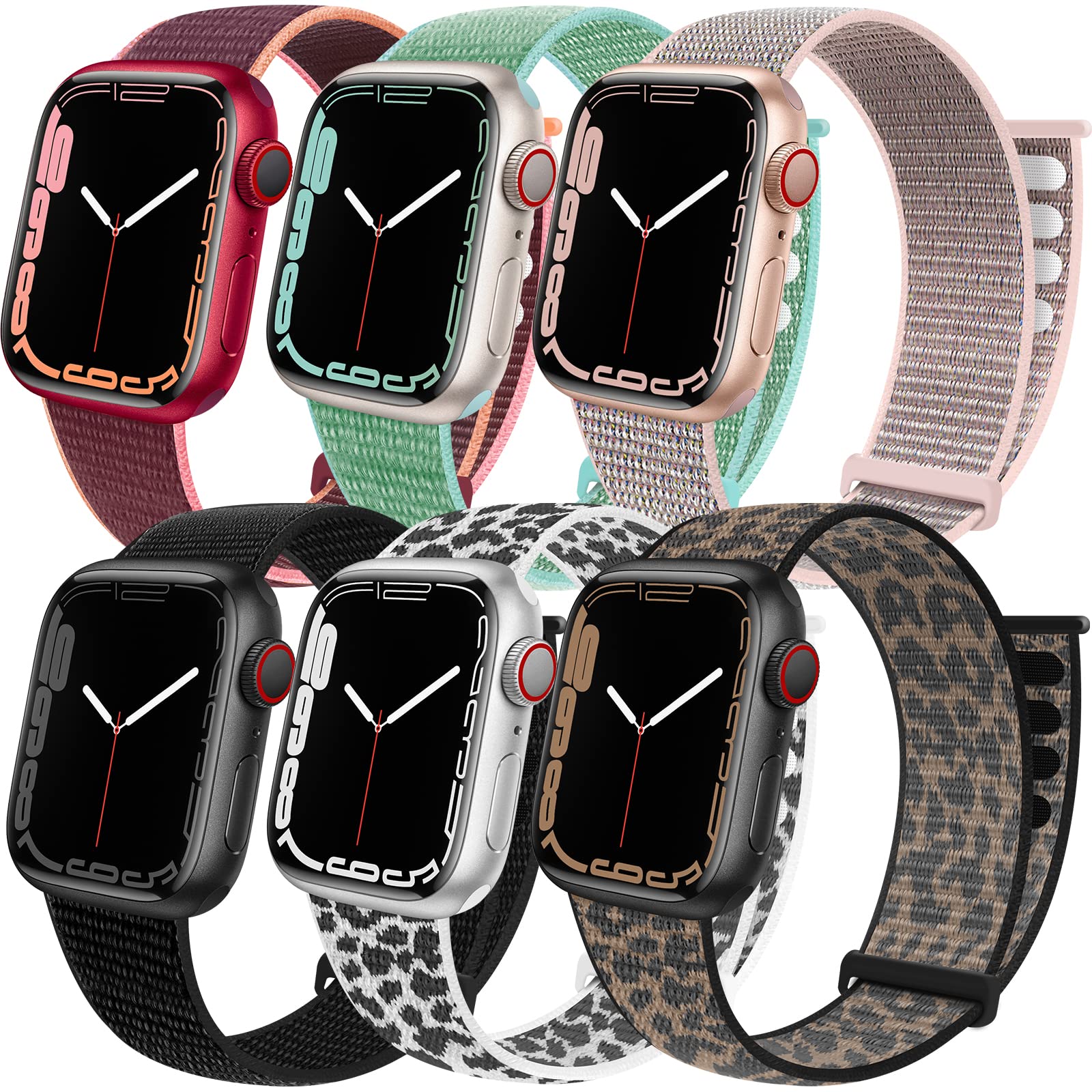 6 Pack Sport Loop Band Apple Watch