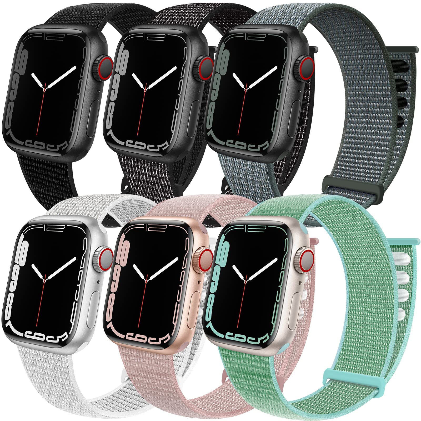 6 Pack Sport Loop Band Apple Watch