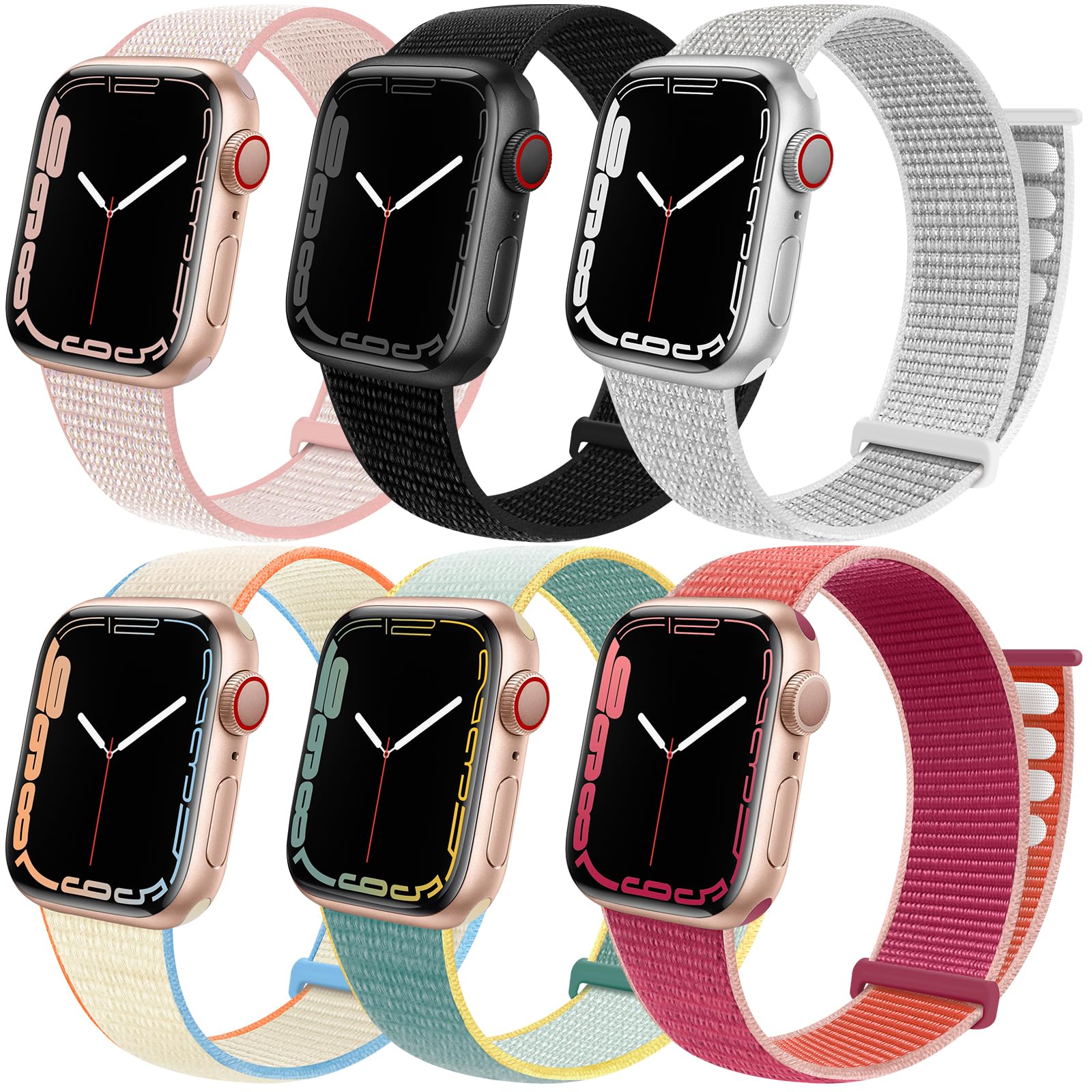 6 Pack Sport Loop Band Apple Watch