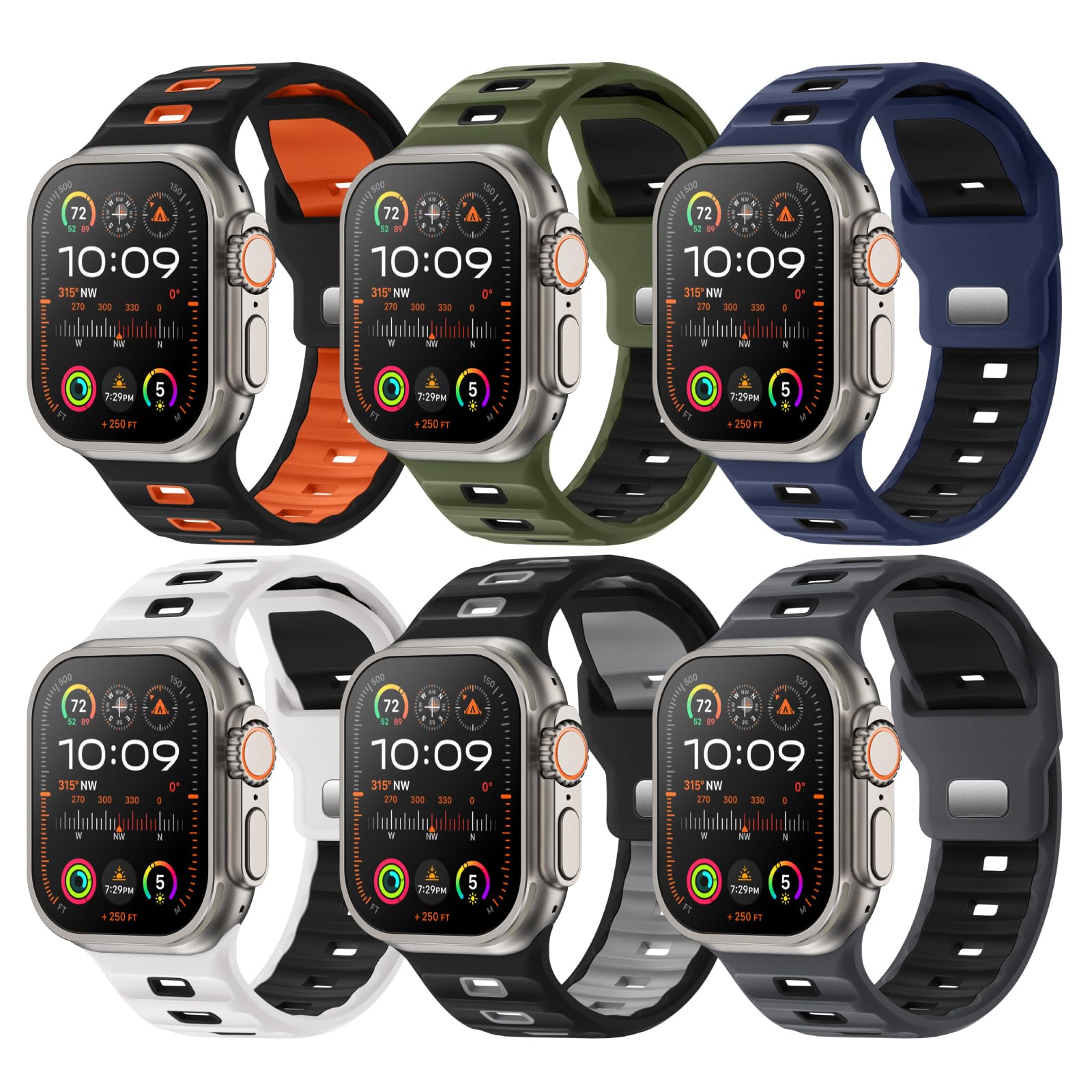 6-Pack Band Compatible with Apple Watch