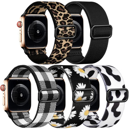 5 Pack Stretchy Bands Compatible with Apple Watch