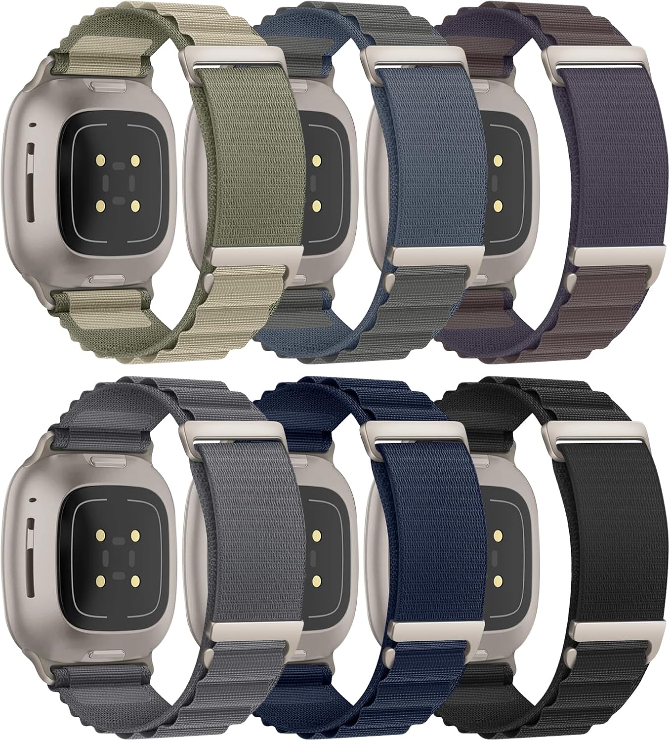 6 Pack Sport Band Compatible with Apple Watch Ultra 2 Band 49mm 46mm 45mm 44mm 42mm for Men Women, Breathable Nylon Trail Loop and Alpine Loop for iWatch Ultra 3/Ultra/Series 11 10 9 8 7 6 5 4 3 SE