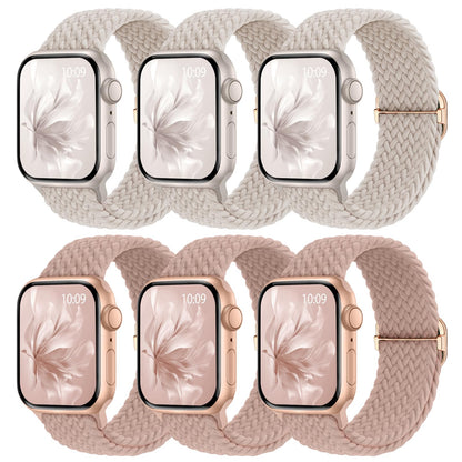 6 Pack Braided Stretchy Bands Apple Watch